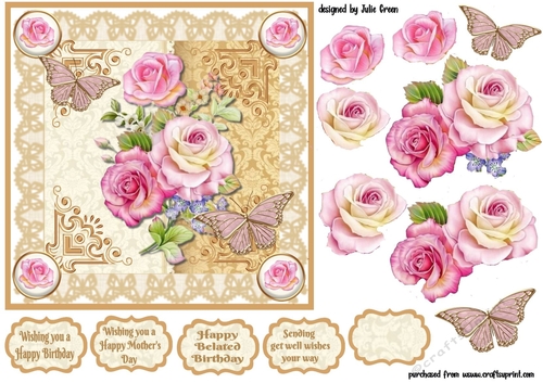 Butterflies and roses