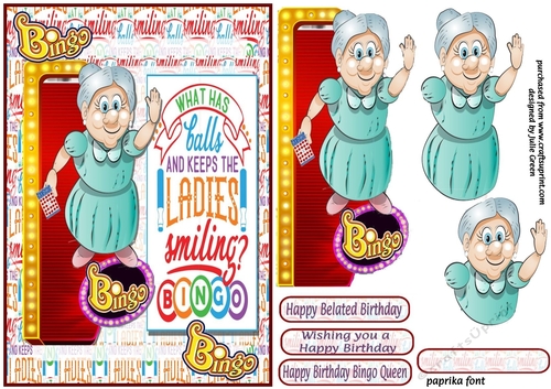 Bingo...keep the ladies smiling A5