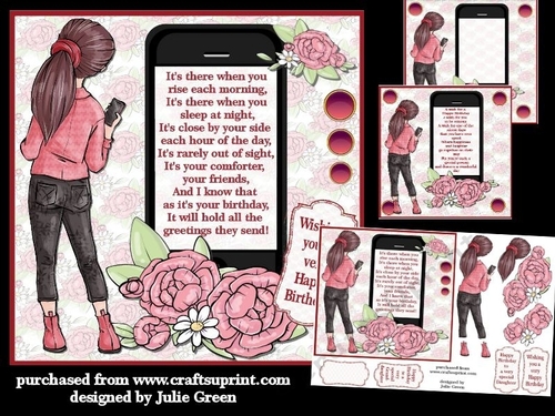 A girl and her phone