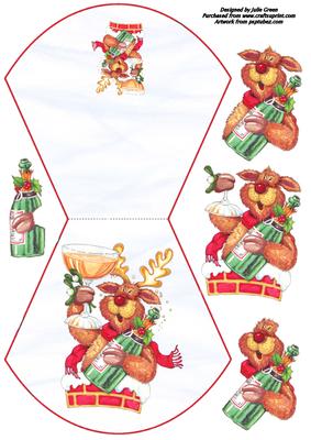 The Jolly Reinderr Wobble Card