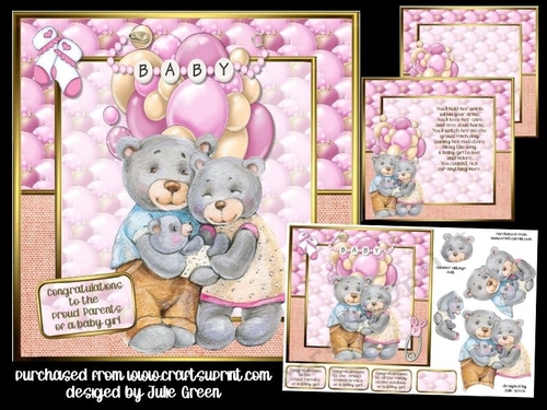 Teddy bear baby girl
