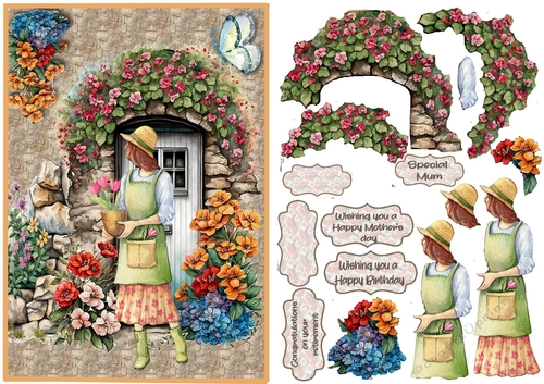 Tending the flowers A5