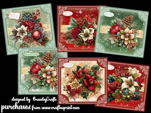 Floral Christmas toppers