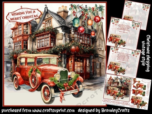 Christmas shopping vintage style