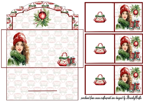 Christmas outdoors money envelope