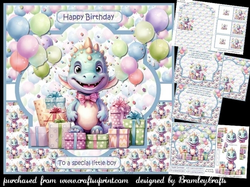 Little birthday Dinosaur boy