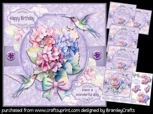 Pastel birds and flowers