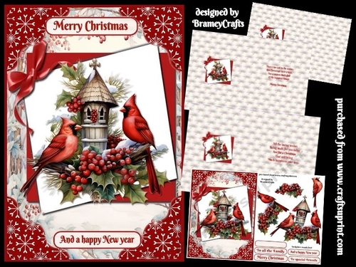 Christmas Cardinals A5