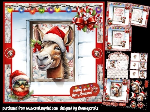 A cute Christmas Donkey