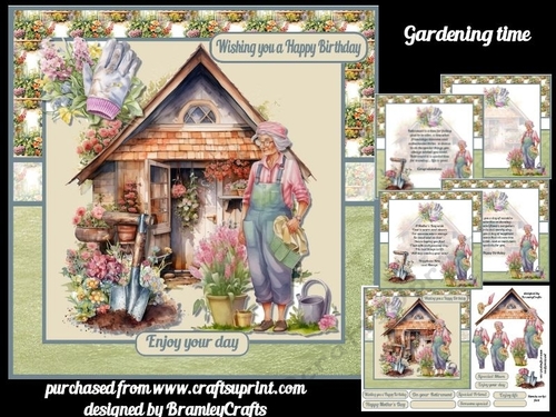 Gardening time female