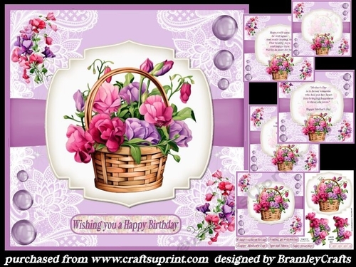 A basket of sweet peas