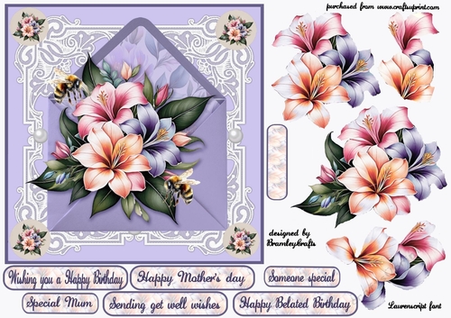 An envelope of flowers