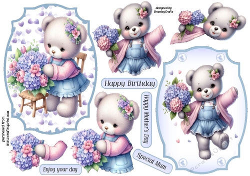 Htdrangea Bear Toppers