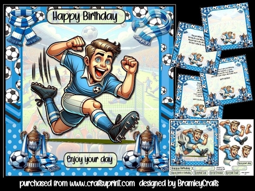 Football in blue