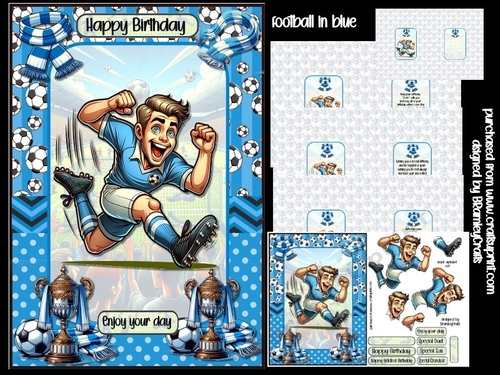 Football in blue