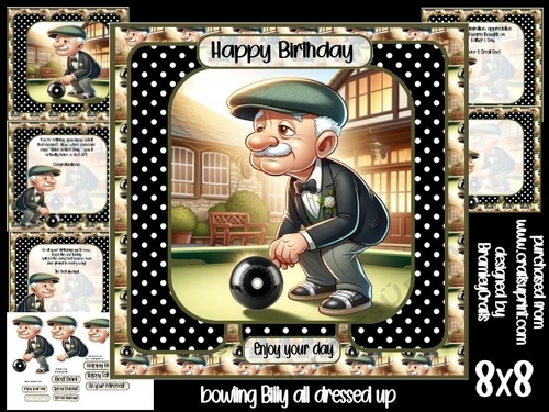 Bowling Billy all dressed up 8x8