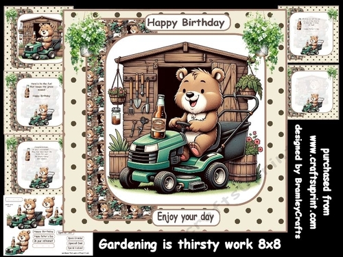 Gardening is thirsty work 8x8