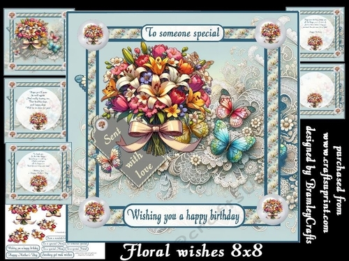 Floral wishes 8x8