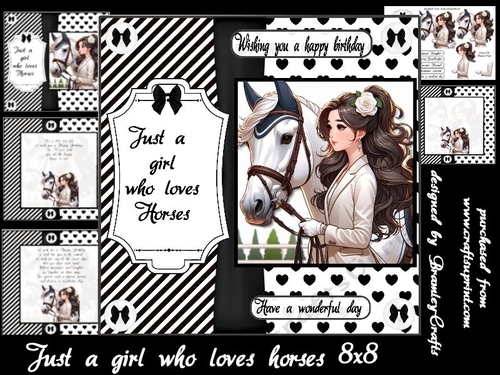 Just a girl who loves horses 8x8