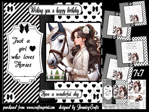 Just a girl who loves horses 7x7