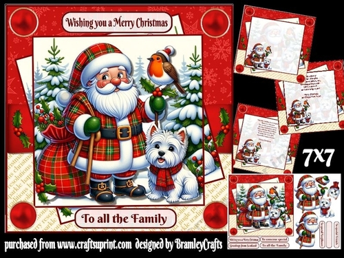 A tartan Christmas 7x7