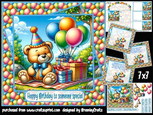 Bear...thday fun 7x7