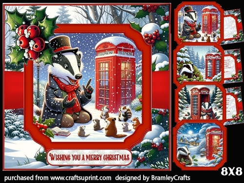badgers Christmas Set 8x8