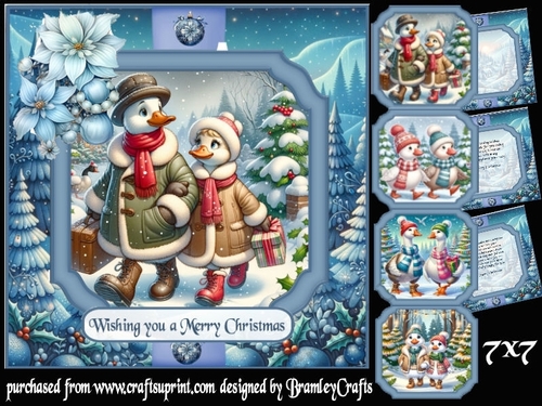 Christmas Geese 7x7