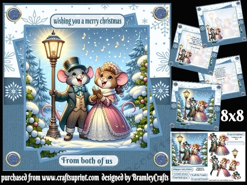Christmas Carollers 8x8