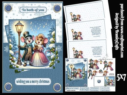 Christmas Carollers 5x7