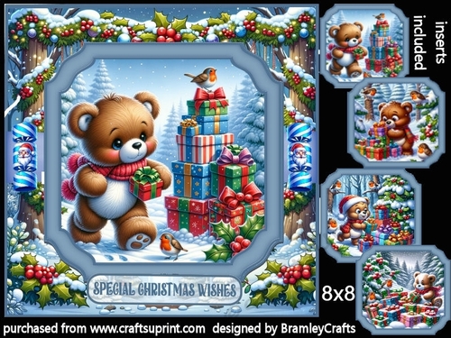 Teddy Bears Christmas 8x8
