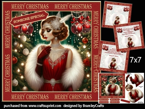 Art Deco Christmas Lady