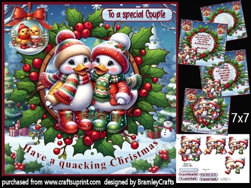 Have a quacking Christmas 8x8