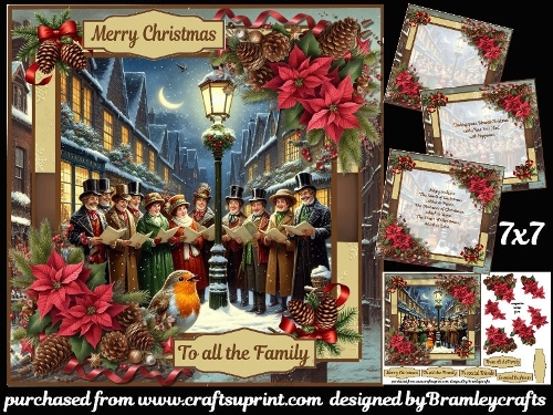 Victorian Carol singers 7x7