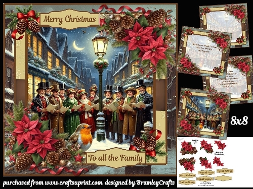 Victorian Carol singers 8x8