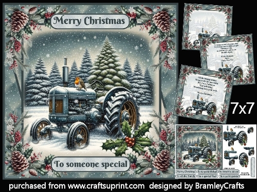 A vintage Christmas Tractor
