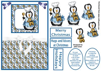 Baking Penguin Xmas Card Front