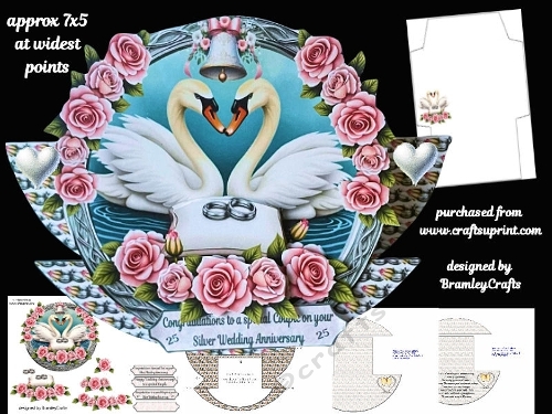Anniversary swans rocker card
