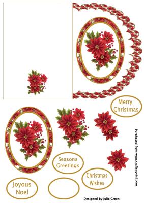 Poinsettia Cameo Card