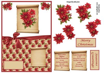 Christmas Poinsettia Scroll