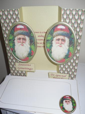 Vintage Santa Fold Back