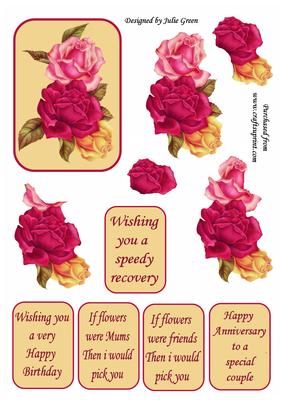 Smell the Roses Decoupage Sheet