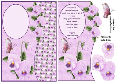 Butterfly and Pansy Anniversary