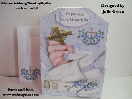 Baby Boy Christening Double Up Front Kit