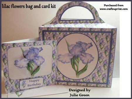 Lilac Flowers Gift Bag and Card Kit