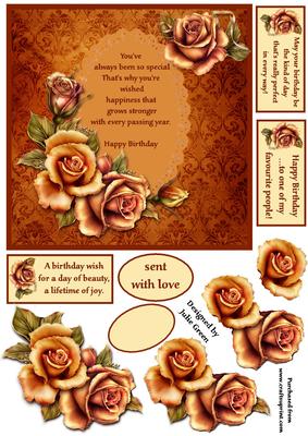Rustic Roses 6x6 Card Front
