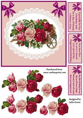 Vintage Roses 6x6 Card Front