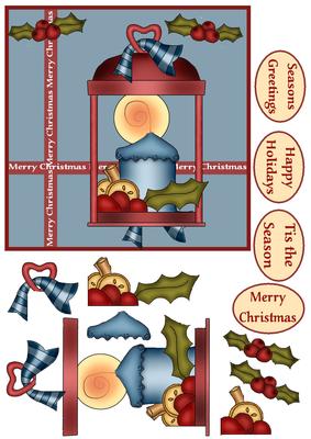 Christmas Lantern 6x6 Card Front