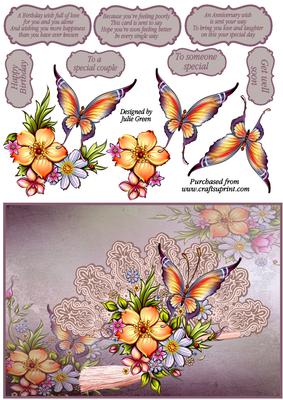 Butterfly and Flowers