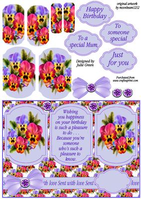 Birthday Pansies